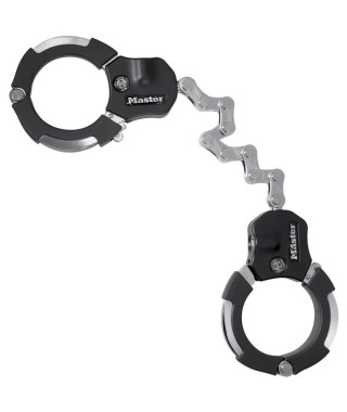 Menottes antivol 9 maillons MASTERLOCK - Idéal pour les vélos, trottinettes et poussettes - Noir