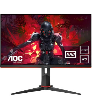 AOC Q27G2U/BK - écran Gamer - QHD IPS 144hz 1ms - FreeSync Premium - Ajustement en Hauteur - Hub USB