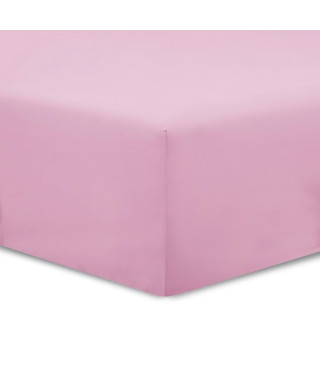 Vision - Drap housse Rose - 140x190cm - 100% coton