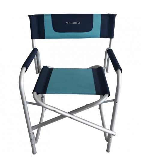 Fauteuil - MIDLAND - Director Midland - Bleu marine / Bleu turquoise