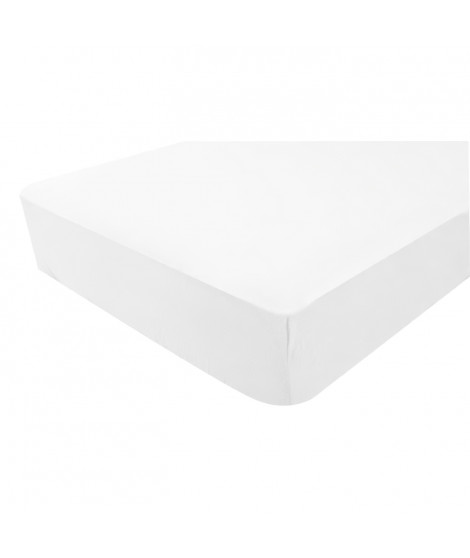 DOMIVA Drap housse Uni - Jersey - oeko-Tex - Blanc - 60 x 120 cm