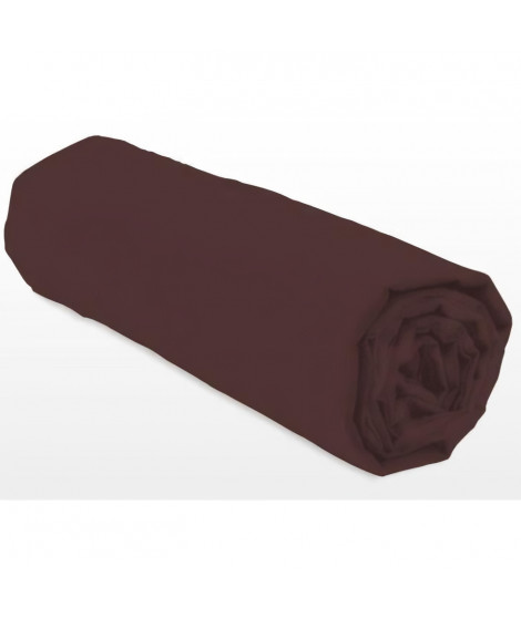 Drap-housse - LOVELY HOME - LH71596 - 140x190+30 cm - Marron