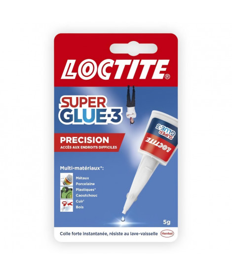 Colles cyanocrylates - LOCTITE - SUPERGLUE-3P - Précision - Bouteille 5 g