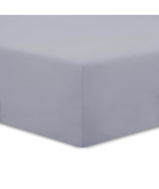 Vision - Drap housse Gris - 200x200cm - 100% coton