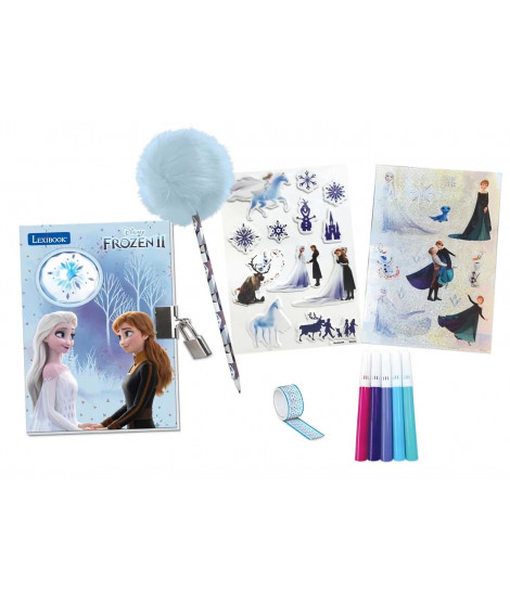 LA REINE DES NEIGES - Journal Intime Electronique - Effets lumineux et accessoires (stickers, crayon, feutres)
