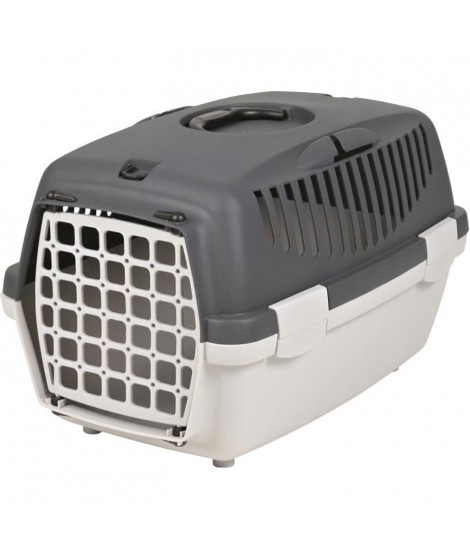 TRIXIE Box de transport Capri 1 - XS : 32x31x48 cm - Gris clair et gris foncé - Pour chien et chat
