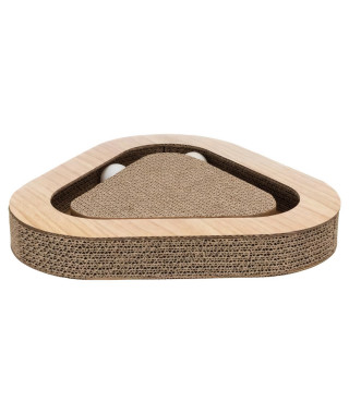Plaque griffoir avec jouets - 36 × 5 × 36/36 cm - Brun