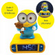 LES MINIONS - Réveil digital avec veilleuse lumineuse en 3D et effets sonores - LEXIBOOK