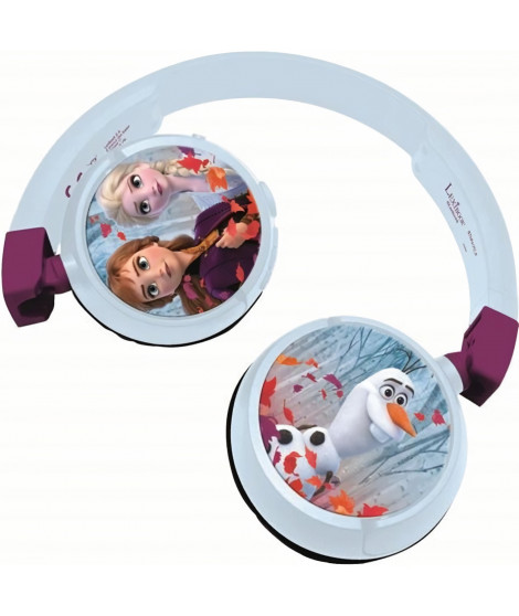LA REINE DES NEIGES 2 Casque 2-en-1 Bluetooth et filaire confortable et pliable pour enfants avec limitation de son - LEXIBOOK