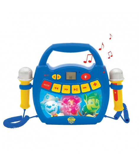LA PAT' PATROUILLE - Enceinte Bluetooth - Effets Lumineux, Micros et Batterie Rechargeable
