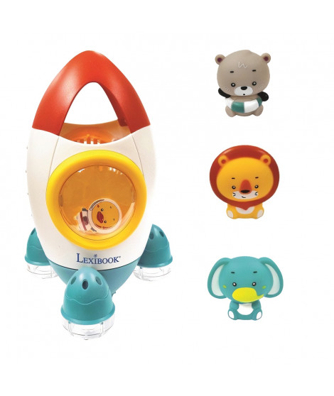 Coofret Fusée de Bain avec 3 animaux souples
