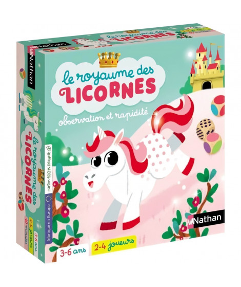 Le Royaume des Licornes - Jeux de société Famille et Enfants - De 3 a 6 Ans - 2 a 4 Joueurs - Nathan