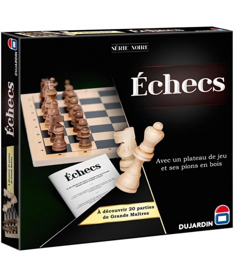 SERIE NOIRE ECHECS PLATEAU - Jeu de plateau - DUJARDIN - Affrontez-vous sur l'échiquier dans ce jeu de stratégie intemporel !