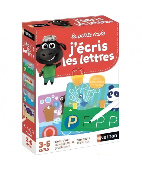 Jeu éducatif - NATHAN - La Petite Ecole - J'écris les Lettres - Apprentissage progressif - Effaçable