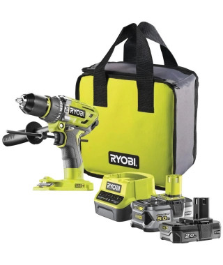 RYOBI - Perceuse a percussion BRUSHLESS 18V ONE+ - 60 Nm - réglage de couple électronique - mandrin métal 13 mm - R18PDBL-0