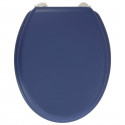 GELCO DESIGN Abattant WC Dolce - Charnieres inox - Bois moulé - Bleu marine