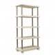 Etagere de rangement - PLASTIKEN - 5 plateaux - Résine - 30kg/plateau - H 184 x L 88 x P 44cm - Beige et taupe