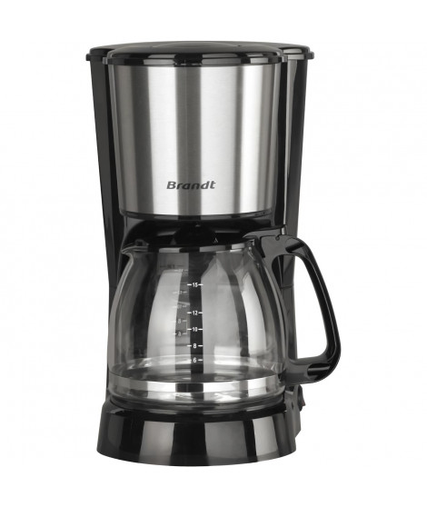 Cafetiere électrique - BRANDT - CAF815X - 15 tasses - 800 W - Noir