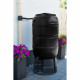 NATURE Récupérateur d'eau kit - 210 litres - Forme tonneau - Traité anti-UV - Fabriqué en Europe - Noir