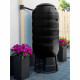 NATURE Récupérateur d'eau kit - 250 litres - Forme colonne - Traité anti-UV - Fabriqué en Europe - Noir