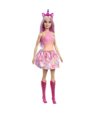 Barbie-Poupées Licorne avec cheveux fantaisie et tenues effet dégradé HRR13