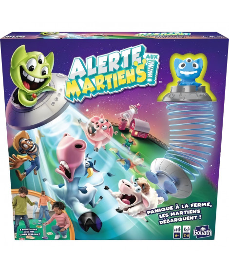 Jeux de société - GOLIATH - Alerte aux Martiens - Enleve les animaux et marque des points! Des 6 ans