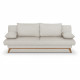 Banquette convertible - 3 places - NAOTO - Tissu beige - Coffre de rangement - 202 x 98 x 98 cm