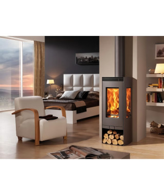 Poele a bois - PANADERO - Alba Ecodesign - 9,5 kw - Bûches 50 cm