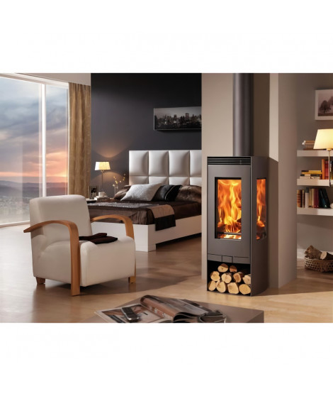 Poele a bois - PANADERO - Alba Ecodesign - 9,5 kw - Bûches 50 cm