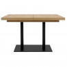 Table a manger extensible - ORLANDO - Chene artisan / noir - 6 a 10 personnes - 120-200 x 75 x 80 cm