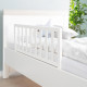 ROBA Barriere de Lit en Bois 90 cm - Protection Anti-Chute Sûre pour Bébés et Enfants - 18 mois a 5 Ans - Montage Facile - Blanc
