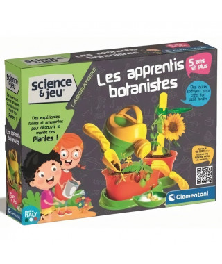 CLEMENTONI - Apprentis botanistes - Coffret scientifique - Découvrire le monde de la botanique - Outils de jardinage - Des 5ans