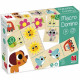 Jeu éducatif - GOULA - Macro Domino - Animaux et objets du quotidien avec grandes pieces en bois