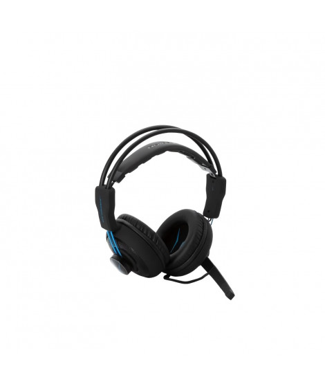 Casque gamer - Filaire - ERAZER - MD 88640 Gaming Headset - PC ou console - Noir / Bleu