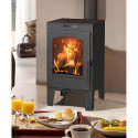 Poele a bois - PANADERO - Almudena Ecodesign - 6,3 kw - Bûches 40 cm