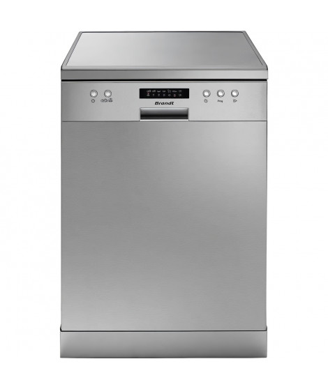 Lave-vaisselle pose libre BRANDT LVC328S - 12 couverts - L60cm - 48dB - Silver