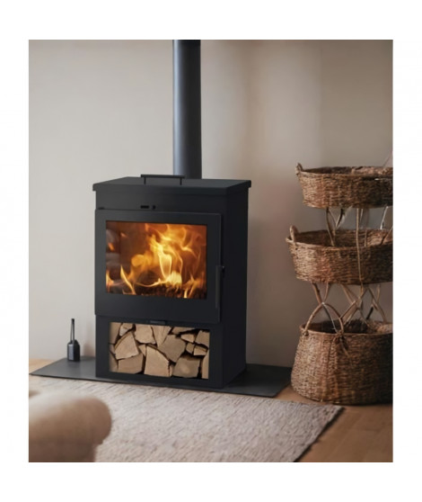 Poele a bois - PANADERO - Bacalan Ecodesign - 10,2 kw - Bûches 50 cm