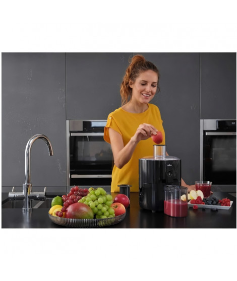 Centrifugeuse BRAUN SI3100BK - Technologie FastXtract et ColdXtract - Séparateur de mousse - Noir