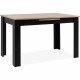Table extensible - BIRMINGHAM - 80A - Ouverture synchonisée automatique - Chene / noir -  6 / 8 personnes - 125-165 x 75 x 80 cm