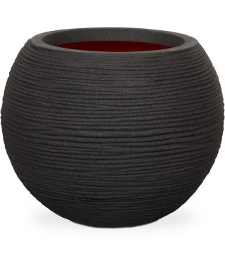 Capi Pot a fleurs Nature Rib rond 40 x 32 cm noir KBLR270 424217