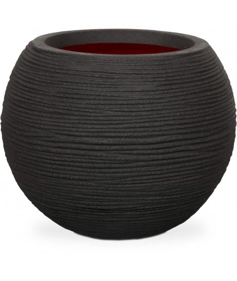 Capi Pot a fleurs Nature Rib rond 40 x 32 cm noir KBLR270 424217