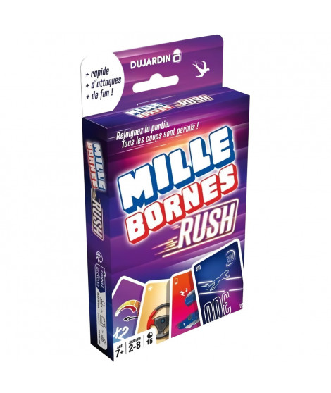 Jeu de cartes MILLE BORNES RUSH - DUJARDIN - Pour 2 joueurs ou plus - A partir de 7 ans