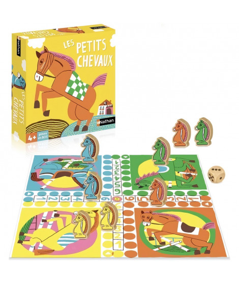 Jeu de société - NATHAN - Jeu des petits chevaux - Grand classique, illustrations originales