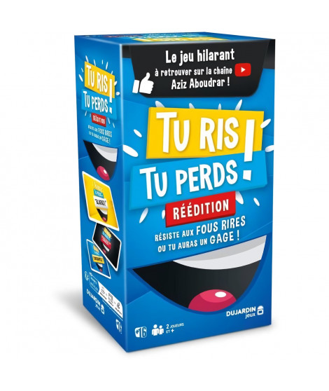 Tu Ris tu Perds - Réédition - Jeu de société - DUJARDIN - Affrontez-vous dans un duel de blagues pourries sans rire !