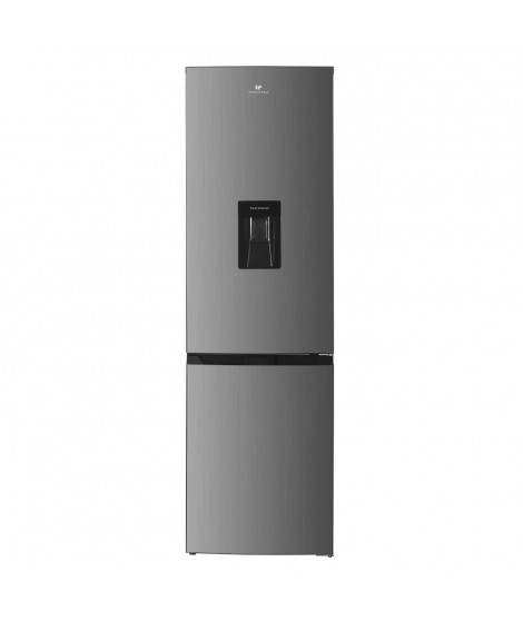 Réfrigérateur congélateur bas - CONTINENTAL EDISON - 325L - Total No Frost - distributeur d'eau- Inox - Classe D