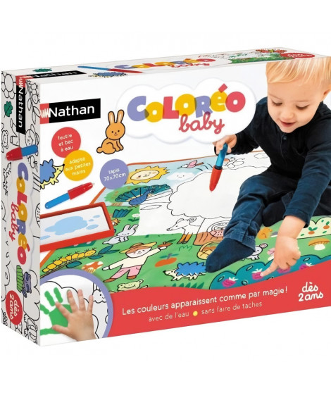 Activité créative - NATHAN - Coloréo Baby - Colorier avec de l'eau, tapis et feutre adaptés
