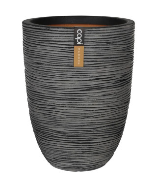 Capi Pot a fleurs Nature Rib 36 x 47 cm anthracite KOFZ782 424229