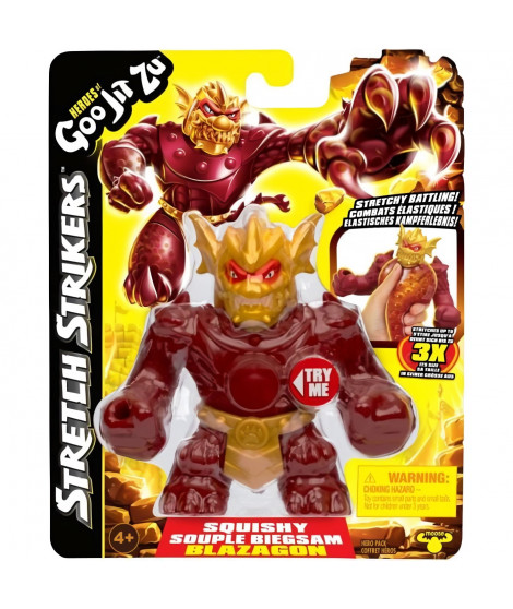 Figurine Stretch Strikers 11cm (Asst Aléatoire) - HERoeS OF GOO JIT ZU - Héros gluants avec armures de guerriers