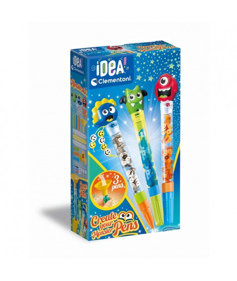 Clementoni - Créer tes stylos - Mini atelier des Stylos - Theme Monstres - 3 a créer - Des 6ans