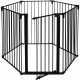 Barriere pare-feu de cheminée ou poele a bois 6 pans - 360 cm - Noir - NORDLINGER PRO